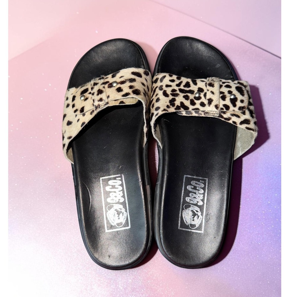 G&Co. - Lara 2 Leopard Calf Hair Slide Sandals - Women's Size 6M